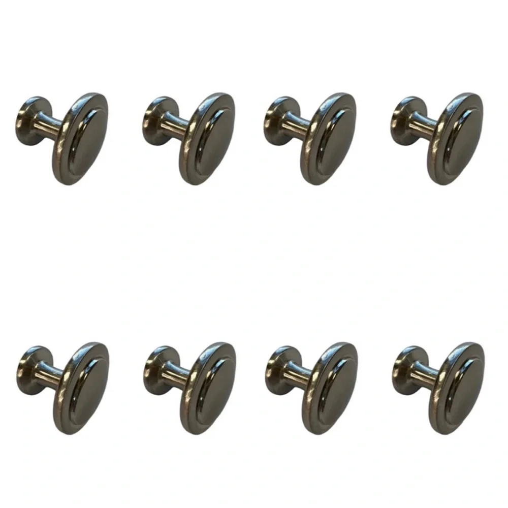 Lot of 8 Mia 1” Satin Nickel Round Cabinet Knob Handles Kitchen Door Pulls